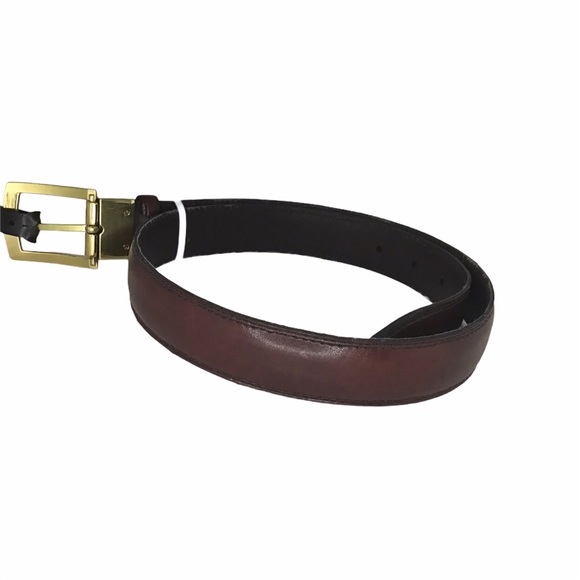 BURGUNDY genuine leather belt - Picture 6 of 7